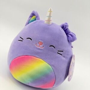 Squishmallows Cienna Cat Unicorn Plush Rainbow Stuffed Animal Toy Kids